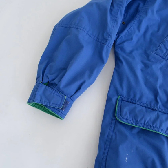 Vintage Sport Mobility Blue w Green Line Zip Up Ski Winter Jacket Coat S - Picture 9 of 14